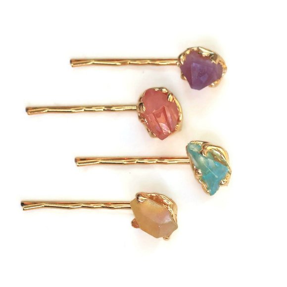 Rock Candy Crystal Hair Pins - Picture 4 of 4